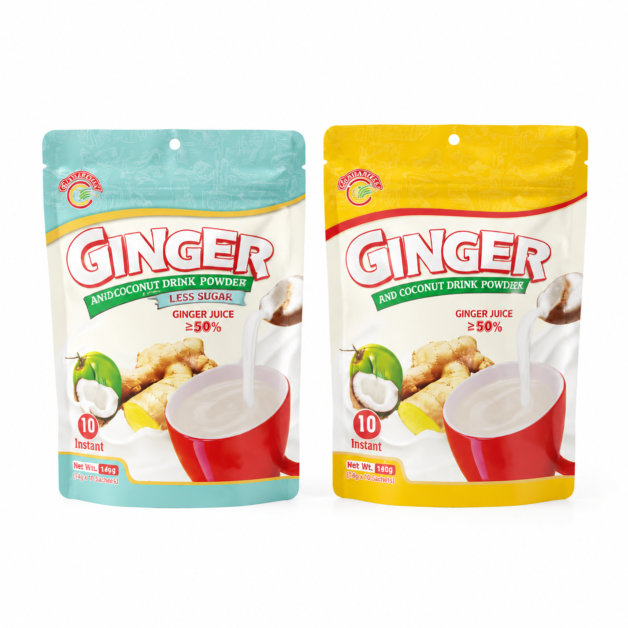 75 نوشیدنی پودری زنجبیل و نارگیل (Ginger & Coconut) - Image 1