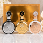 ست ۳ عددی عطر فخر لطافه (Fakhar Lattafa) مدل Miniature Gift Set – پک هدیه لوکس شامل نسخه‌های زنانه و مردانه - Image 2