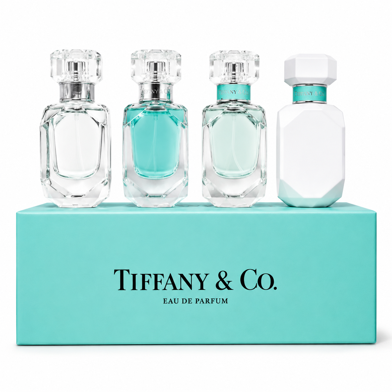 d9f29c85-9708-4959-8fae-7b25b8ada6a8 ست هدیه عطر زنانه تیفانی اند کو (Tiffany & Co.) – پکیج ۴ عددی ادوپرفیومهای محبوب و کلاسیک - Image 1