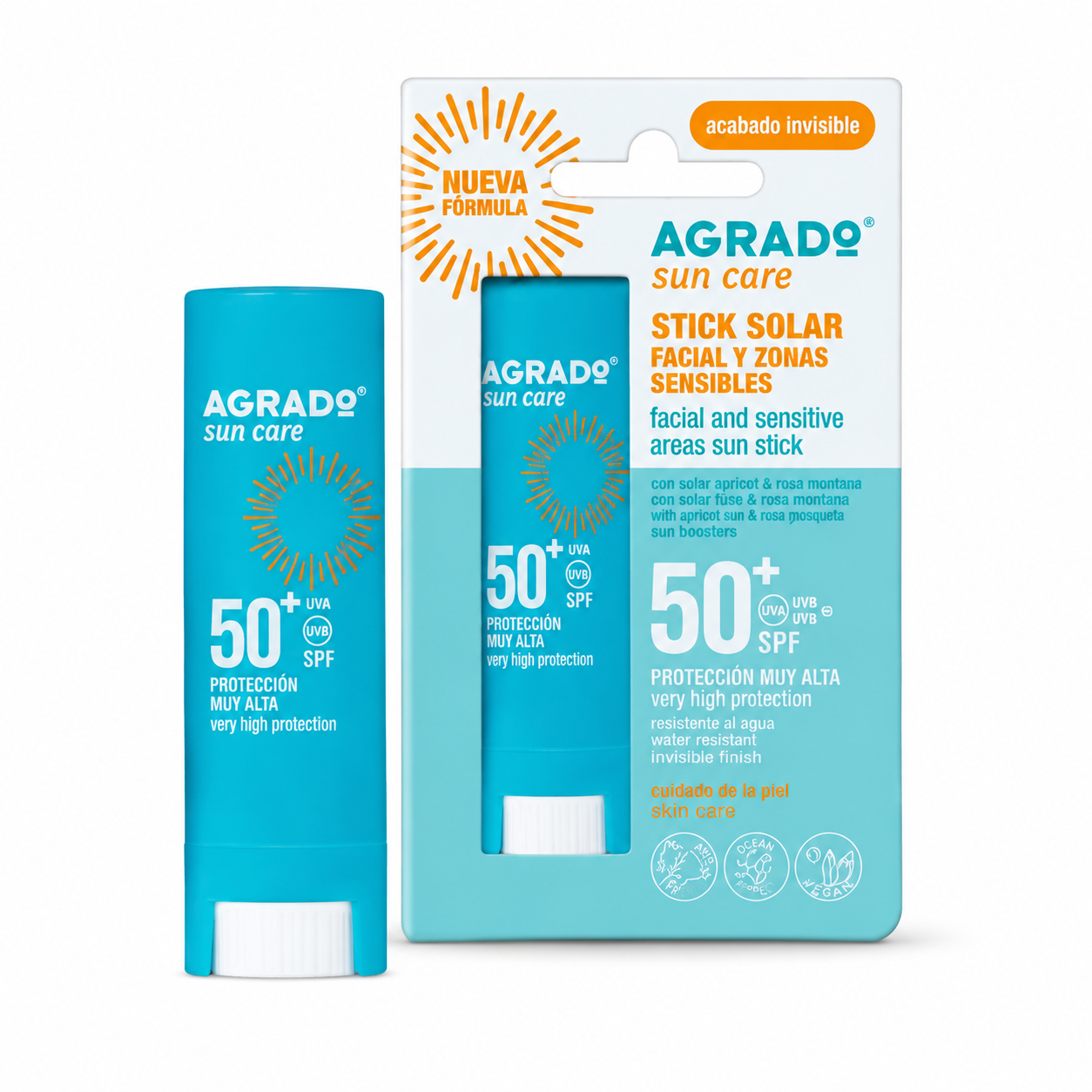 df0b4522-c23f-4266-a718-c1b3e3ae4b33 استیک ضد آفتاب صورت و گردن و ضد اب آگرادو SPF 50 - Image 1