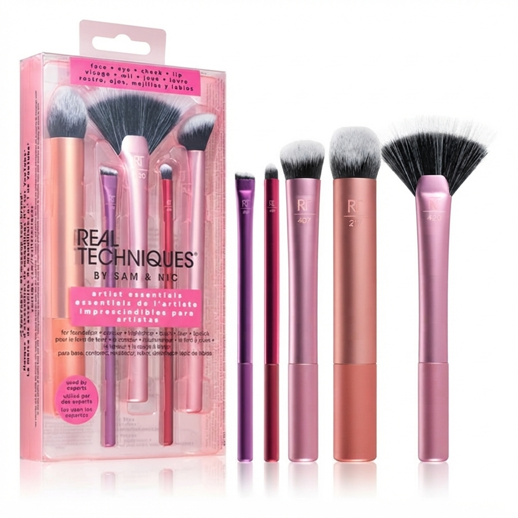 ج3 ست براش 5 عددی بادبزنی ریل تکنیک Real Techniques Everyday Essentials Makeup Brush Kit - Image 1